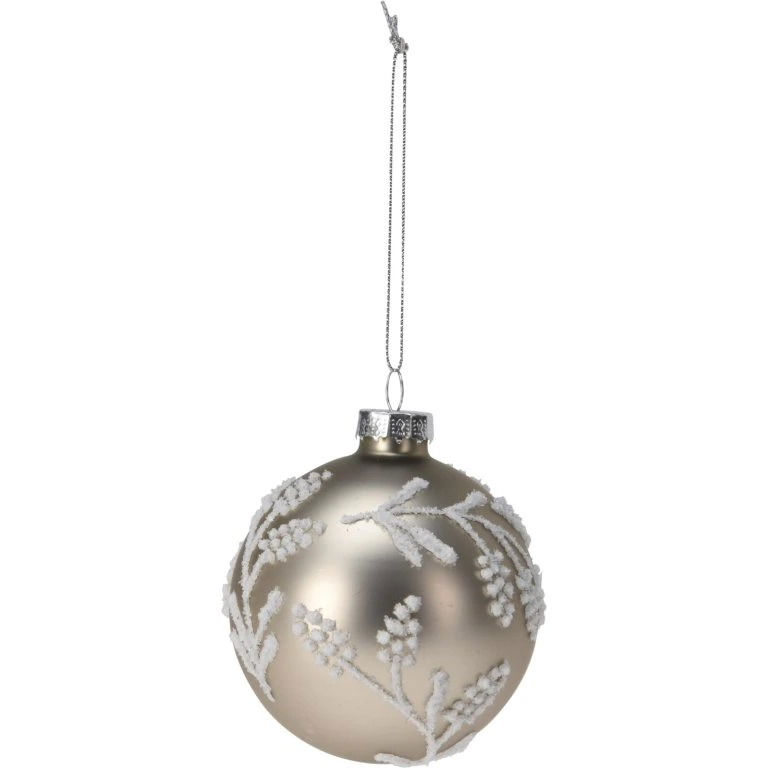 H&L Christmas glass flask 8 cm, shiny bronze (A848-ZL-00)