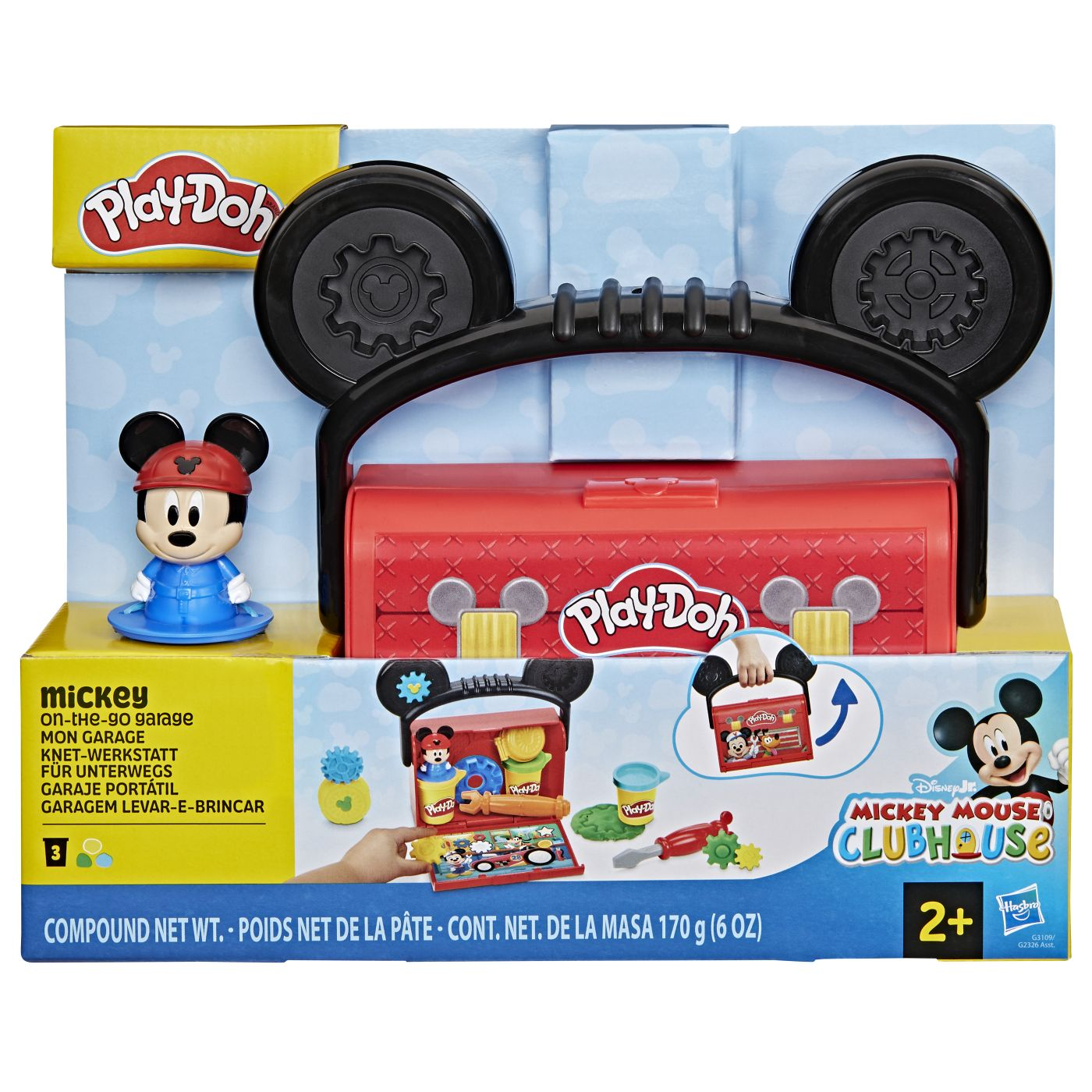 Комплект с моделин Гараж за игра в движение - Play-Doh - Творчески комплект на тема Мики Маус и приятели — G3109
