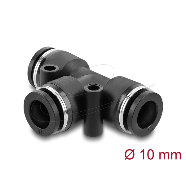 Pneumatik Steckverbinder 10 mm mit zwei Befestigungslöchern T-Form