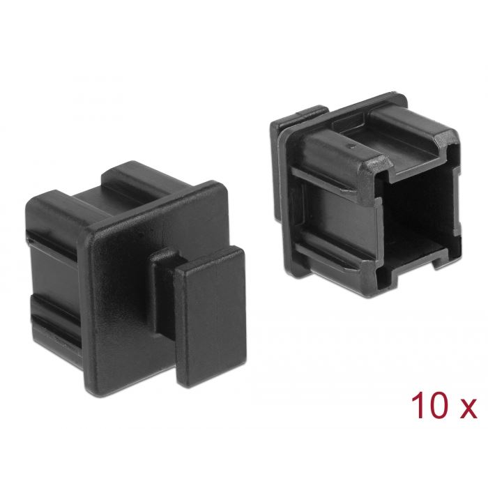 Delock porvédő Mini SAS HD SFF 8644 típusú kimenethez fogantyúval 10db fekete (64012) (del64012)