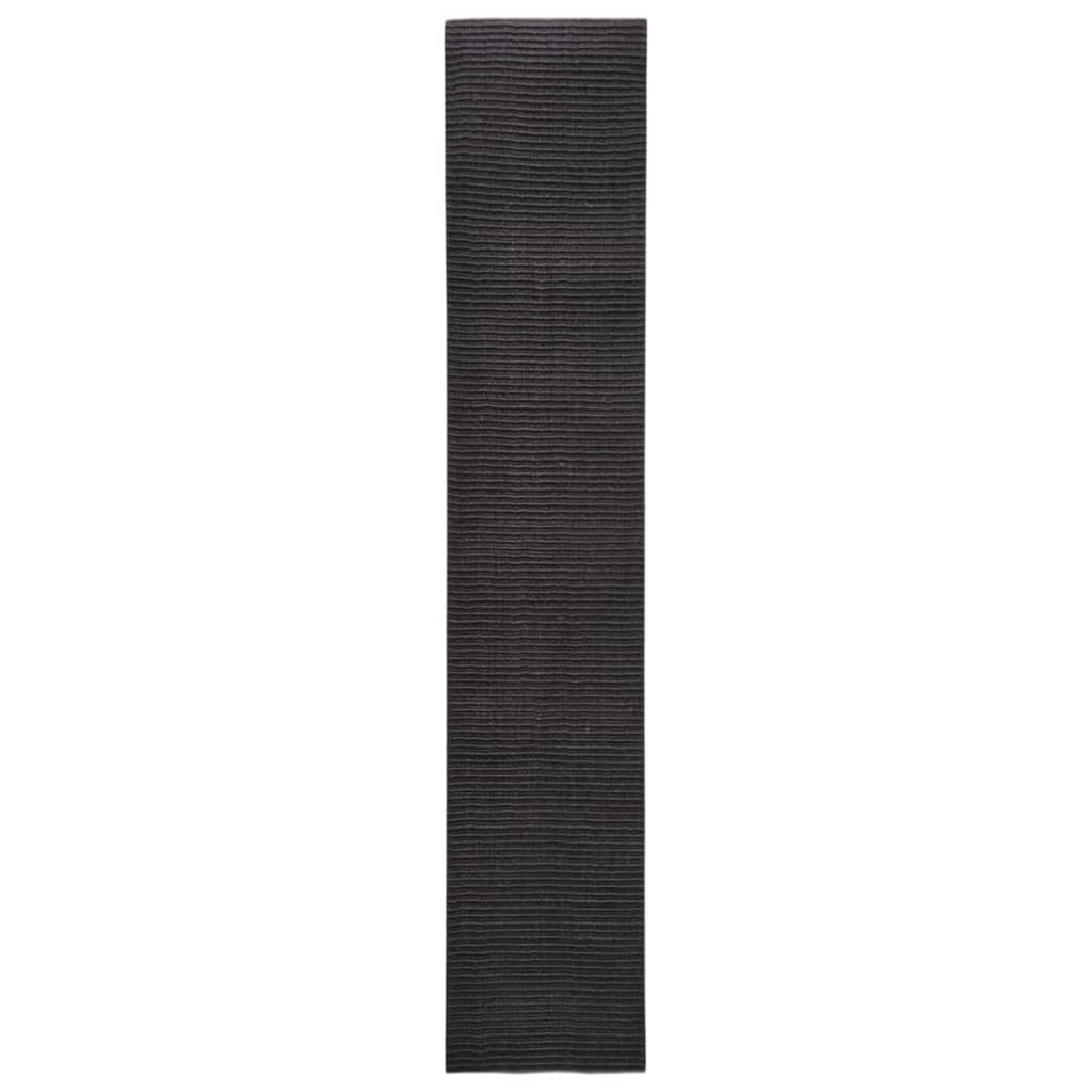fekete természetes szizálszőnyeg 66x350 cm (136321)