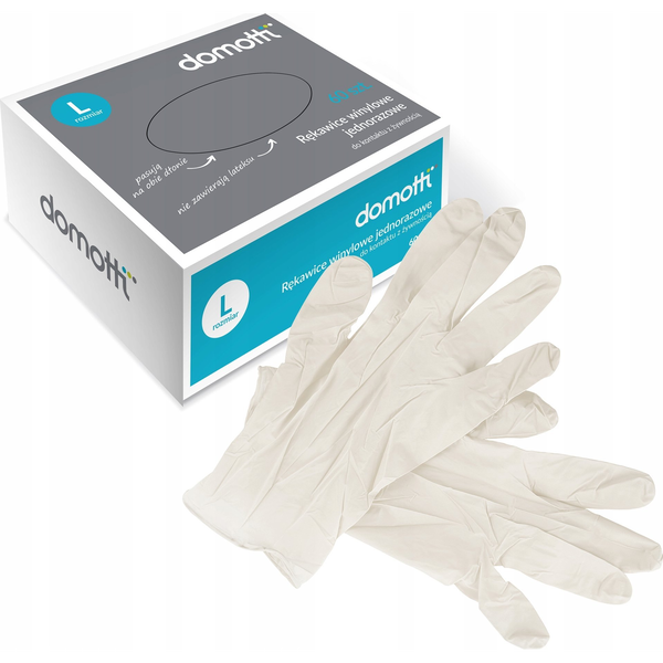 Eldobható Vinyl Kesztyű - L, 60 db