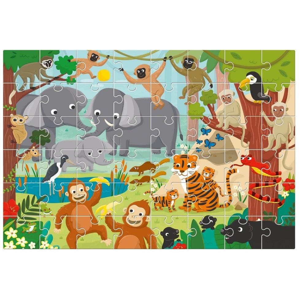 Ludattica Giant Floor Puzzle, Happy Jungle, 48 pieces (74853)
