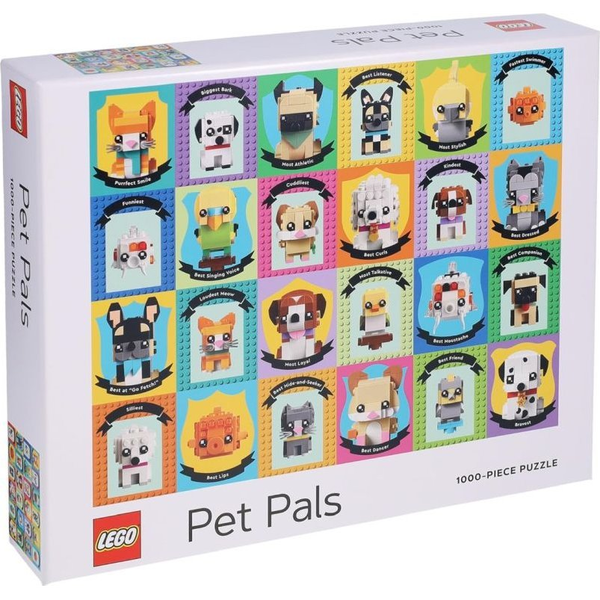 Puzzle 1000 dílků LEGO – Domácí mazlíčci Barevné puzzle