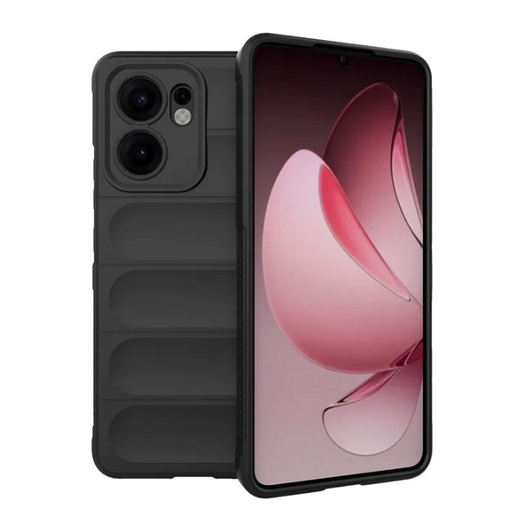 Szilikon telefonvédő (ütésállóság, kameravédő, 3D) FEKETE Oppo Reno 13 F 5G "Gigapack csomagolás" (GP-168454)