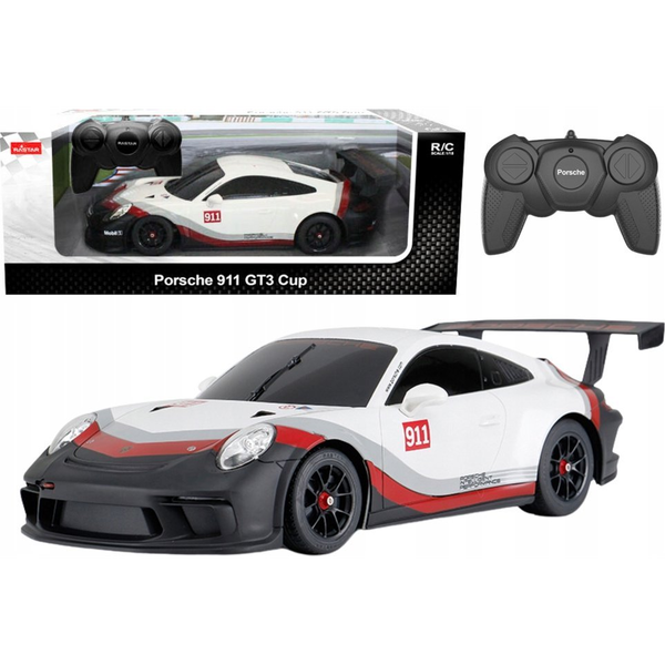 RC Autó 1_18 Rastar Porshe 911 GT3 Fehér és Szürke
