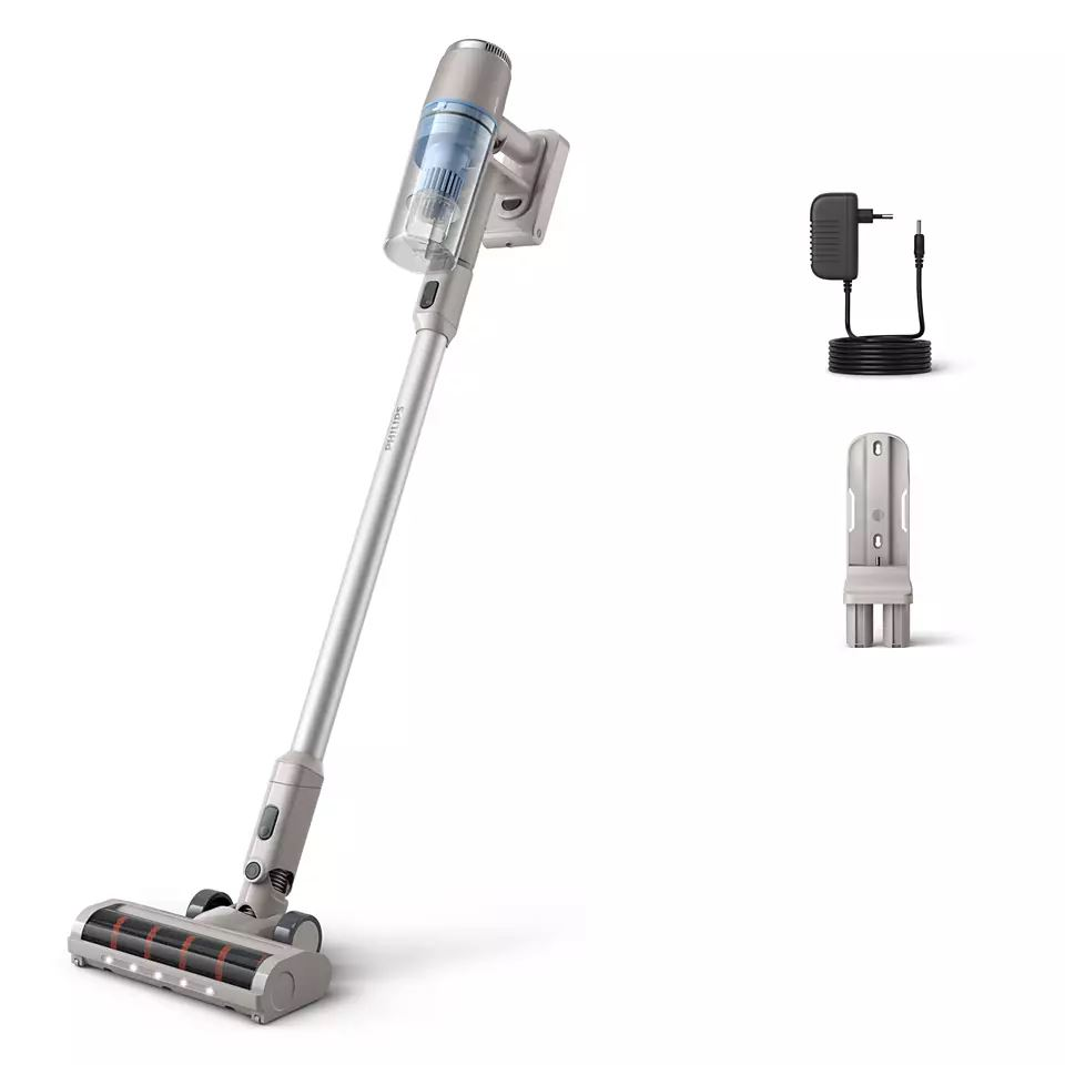Philips 2000 series XC2011/01 tyčový vysávač a elektrická metla Batérie Suchý Cyklónový Bezvreckové Modrá, Šedá (XC2011/01)
