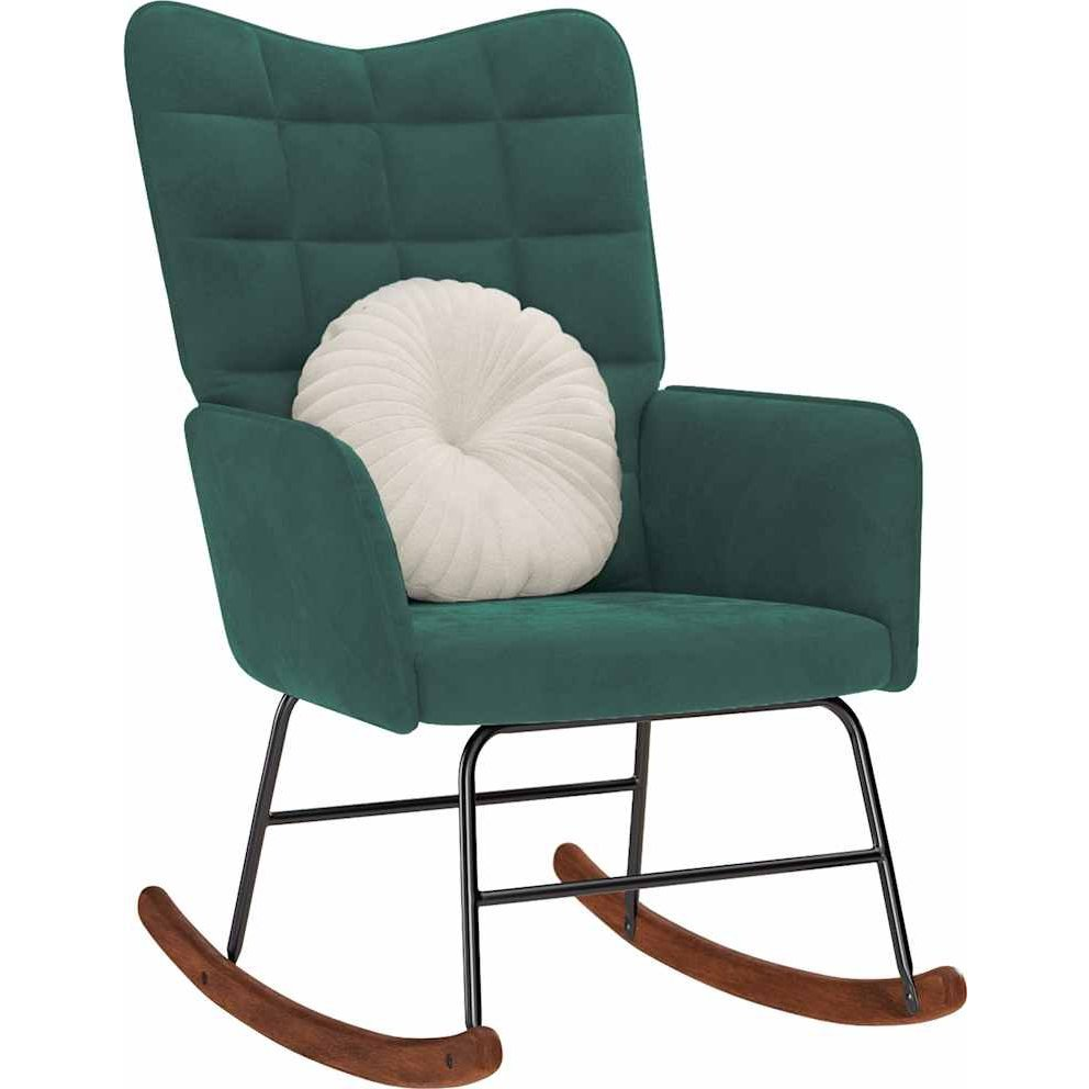 sötétzöld bársony hintaszék (4016834)