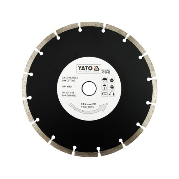 Yato gyémánt korong 230 x 22,2 x 2,7 mm (YT-6005)