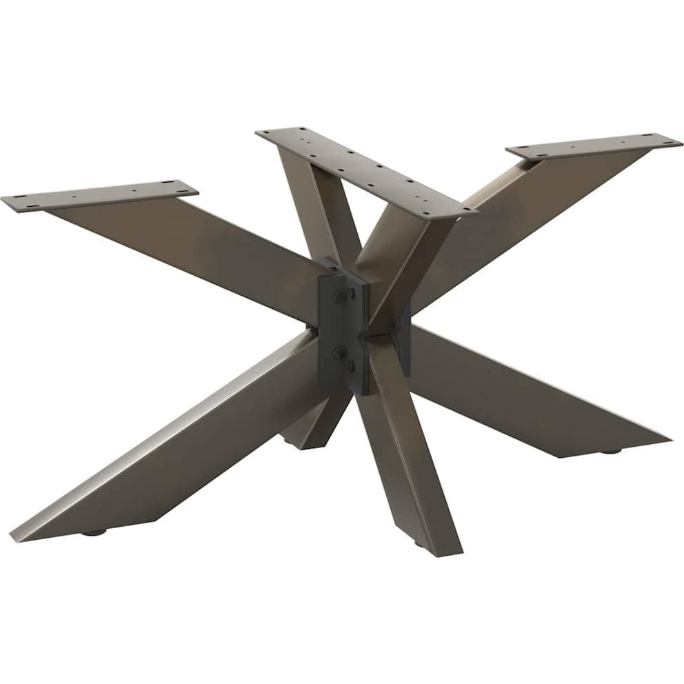 natúr acél dohányzóasztal lábak pók alakú 98x58x(42-43) cm (4013111)