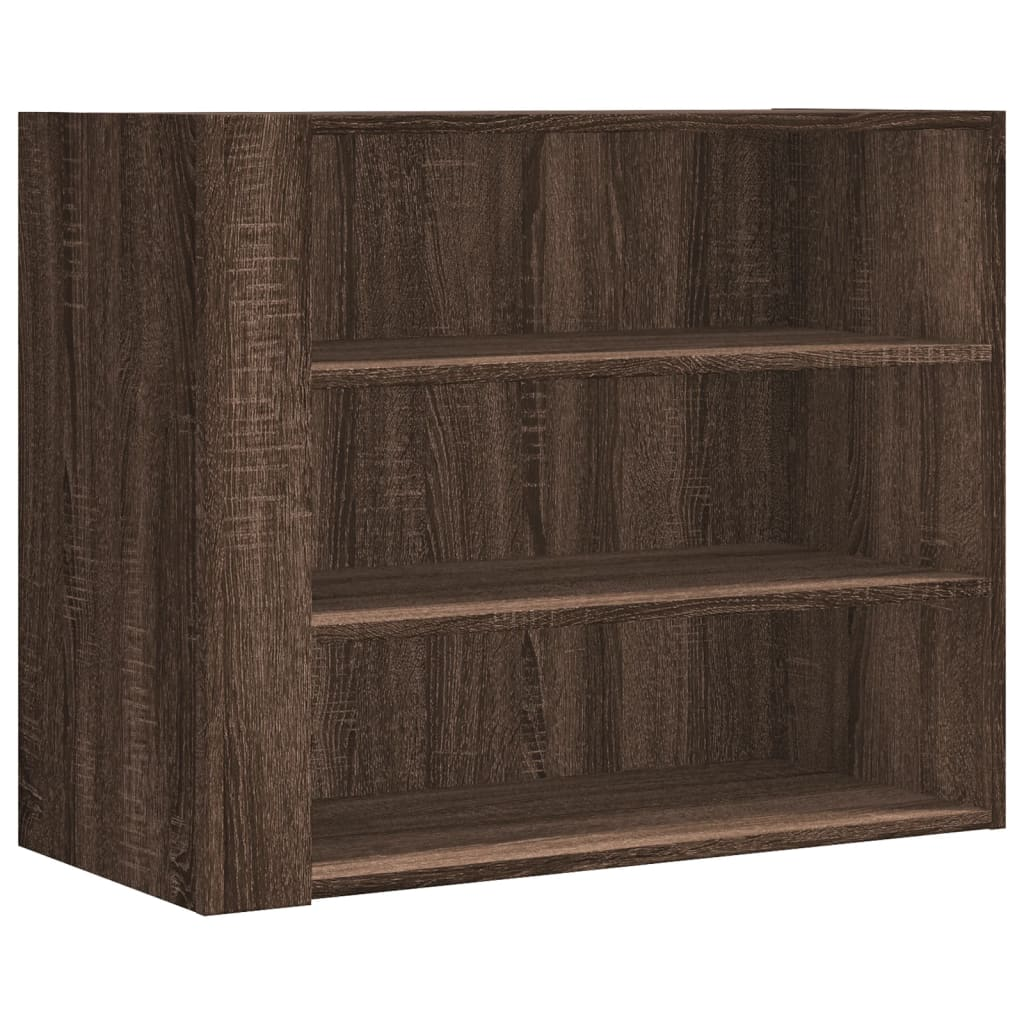 barna tölgy színű szerelt fa fali szekrény 75 x 35 x 60 cm (848422)