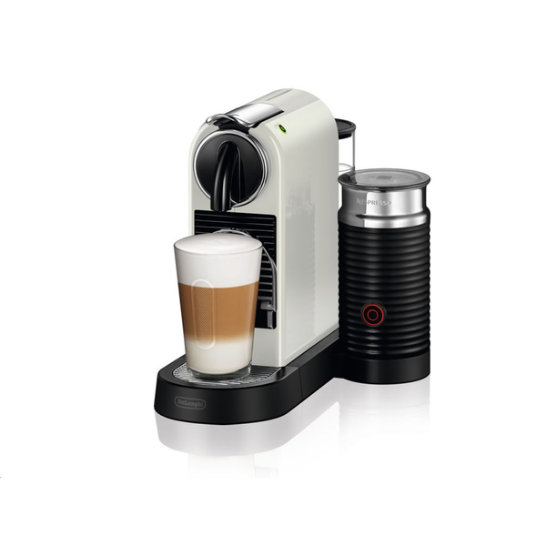 Кафемашина на капсули DeLonghi Nespresso EN267.WAE Citiz&Milk с пенообразувател за мляко, 1260W, 19 бара, резервоар за вода 1 литър, бял