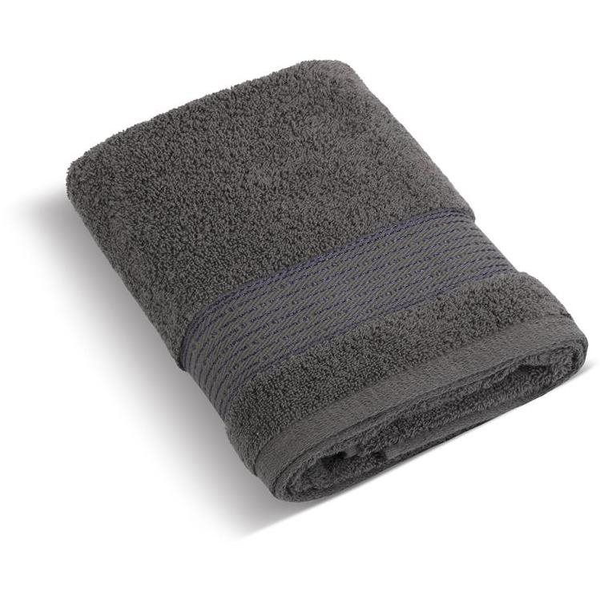 Bellatex Terry Collection Stripe - Towel 16/44 - 50 × 100 cm - dark grey
