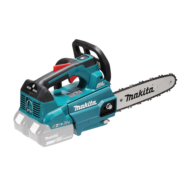 Акумулаторен верижен трион Makita DUC256Z, 2 x 18 V, Дължина на острието 25 см, Скорост на веригата 20 м/с, Стъпка на веригата 3/8, Жлебове на веригата 1.1 мм, Без зарядно устройство и батерия в комплекта за доставка