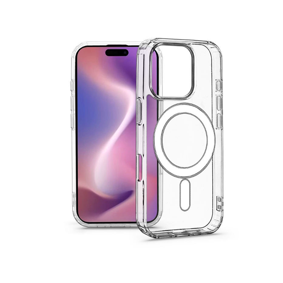 Apple iPhone 16 Pro Max szilikon hátlap - Anti Shock MagSafe - átlátszó (HF785441)