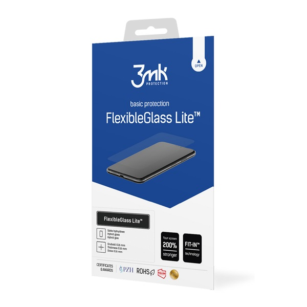 3mk FLEXIBLE GLASS LITE képernyővédő üveg (2.5D, flexibilis, ultravékony, 0.16mm, 6H) ÁTLÁTSZÓ ZTE Blade V50 Design 5G (GP-164024)