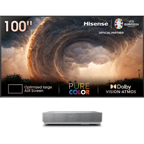 HISENSE 100L5HD 100"/254 cm képátlójú 4K ultra rövid vetítési távolságú HDR Smart Laser TV