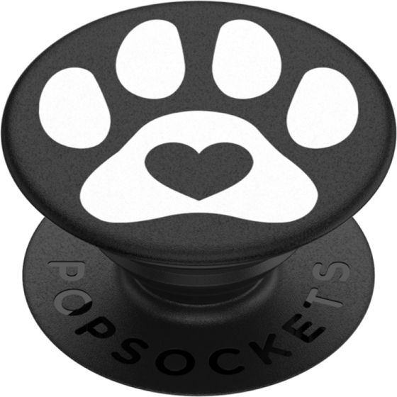 PopSockets telefontartó (készülékre ragasztható, többfunkciós, tappancs) FEKETE/FEHÉR (805579)
