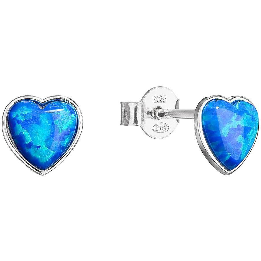 EVOLUTION GROUP 11337.3 szintetikus kék szív opállal, (Ag, 925/1000, 0,5 g), ezüst (8590962114355)