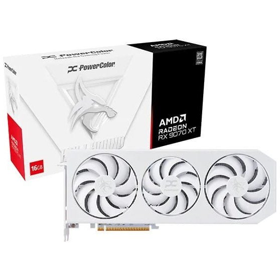 RX 9070 XT 16GB PowerColor Hellhound Spectal White OC GDDR6 3Fan