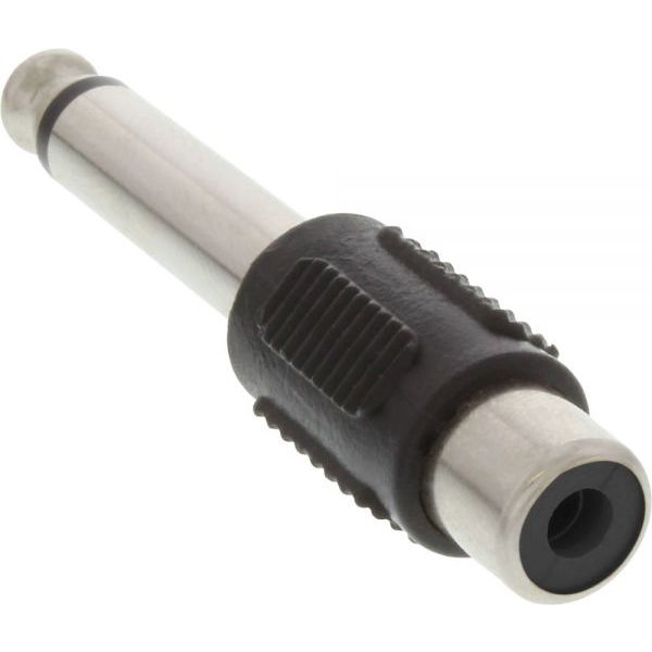 InLine 99322 csatlakozó átlakító 6.3mm jack male RCA F Fekete, Ezüst (99322)