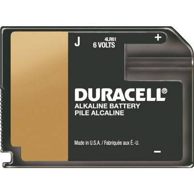 4LR61 alkáli elem, távirányító elem, 6V 500 mAh, Duracell 4LR61, FlatPack, 4018, 7K67, 866, 539, 1412AP, KJ, J (DUR767102)