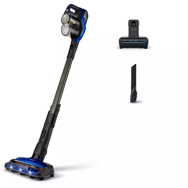 Philips 8000 series XC8045/01 вертикална прахосмукачка и електрическа метла Батерия Сухо Циклоничен Без торба 0,6 Д Черен, Син