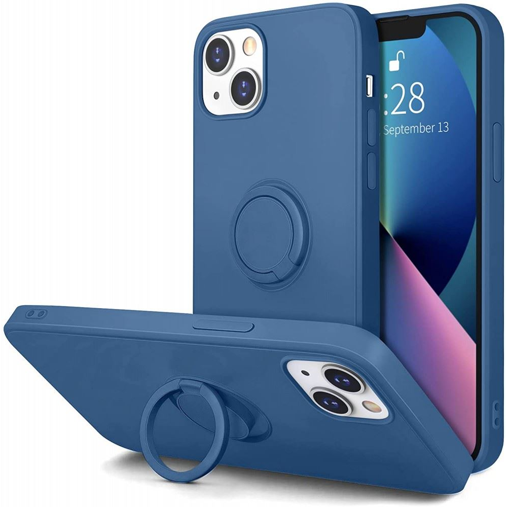 Cellect Samsung A32 5G szilikon tok gyűrűvel sötétkék (CEL-RING-A325G-DBL) (CEL-RING-A325G-DBL)