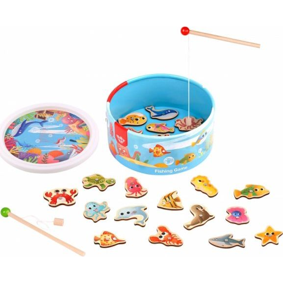 Tooky Toy Mágneses Horgász Játék Szett TL095 - Tengeri Állatok (TL095)
