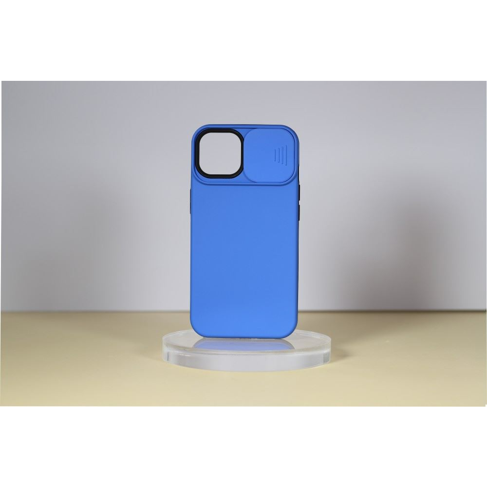 Cellect iPhone 14 TPU+PC csúsztatható kameravédős tok sötét kék (CEL-CAMP-IPH1461-DBL) (CEL-CAMP-IPH1461-DBL)