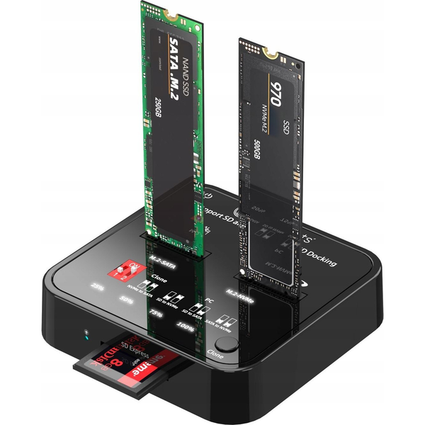 CoreParts MS-CLONER-M2-SD duplicatore multimediale Nero