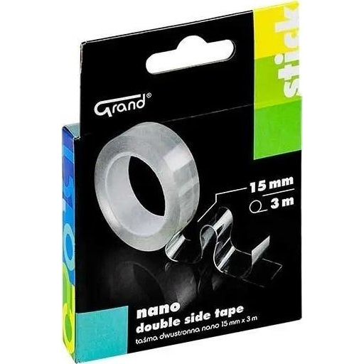 Ragasztószalag Kétoldalas GRAND 15mm x 3m NANO (5903364235680)