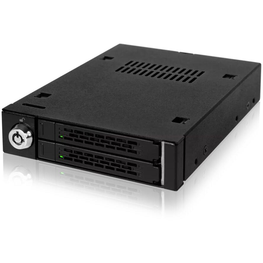 Icy Dock MB992SK-B Dual Bay 2.5" SATA Mobile Rack (MB992SK-B)