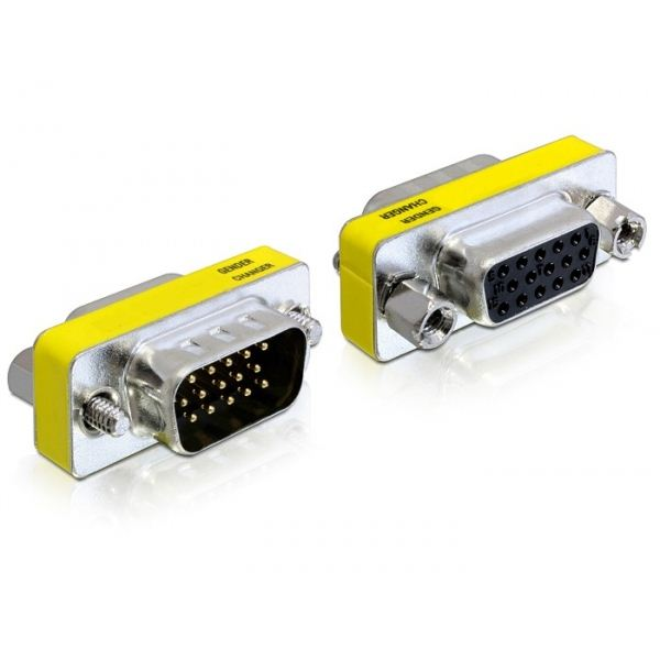 DELOCK VGA Adapter D-Sub15 -> D-Sub15 St/Bu