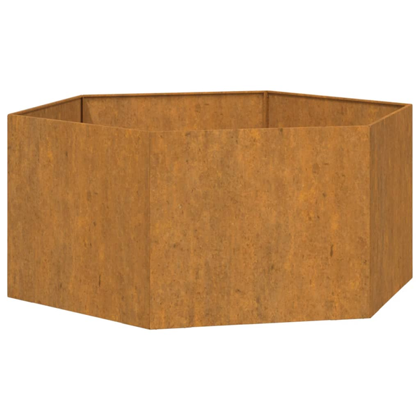 rozsda színű corten acél növénytartó 90 x 90 x 45 cm