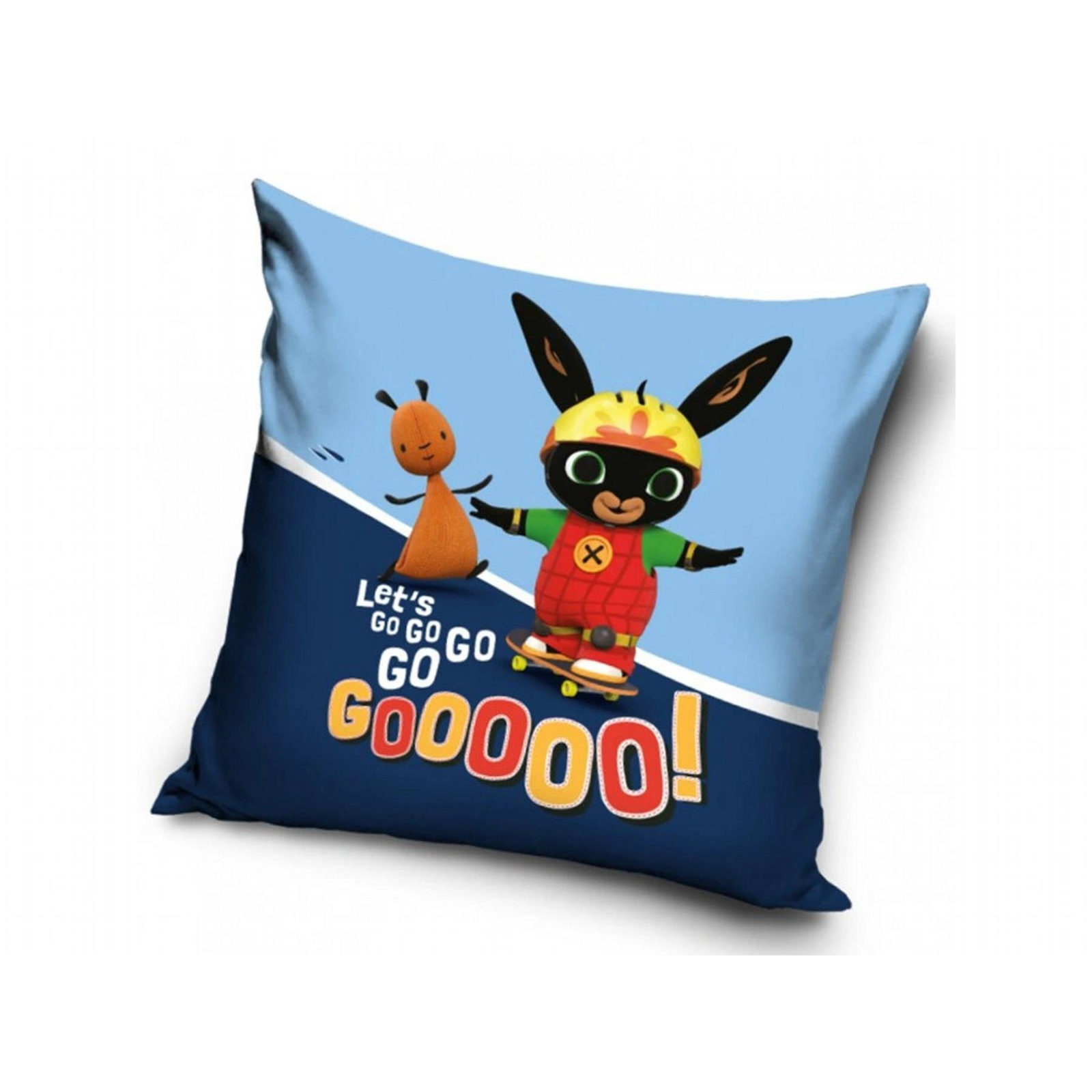 Carbotex Pillow Bunny Bing and Flop Lets Go! 40 × 40 cm (03400-BINGLETSGOA)