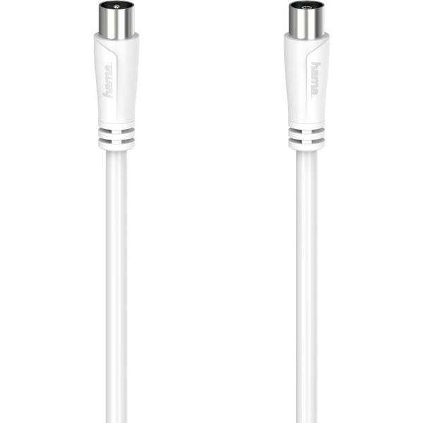 Hama 00205046 cavo coassiale 3 m Bianco