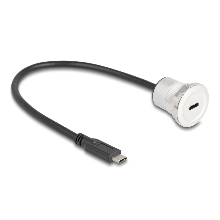 Delock USB 10 Gbps USB Type-C beépített anya kábelcsatlakozóval 30 cm, alumínium (88183)