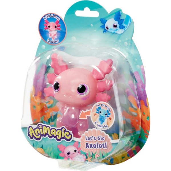 Let’s Glo Axolotl: Világító Vízipajtás - Rózsaszín