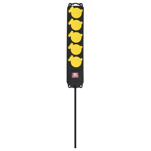 Prodlužovací kabel NVO 05K/BK, 1,5 m, s vypínačem, H05RR-F 3G1,0 mm2