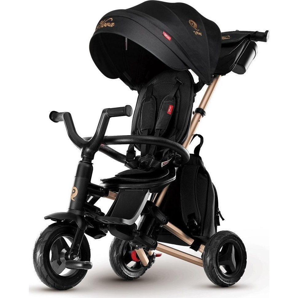 QPlay Nova Rubber Limited Special Edition Összecsukható háromkerekű, 6 éves korig, arany / fekete (4073)