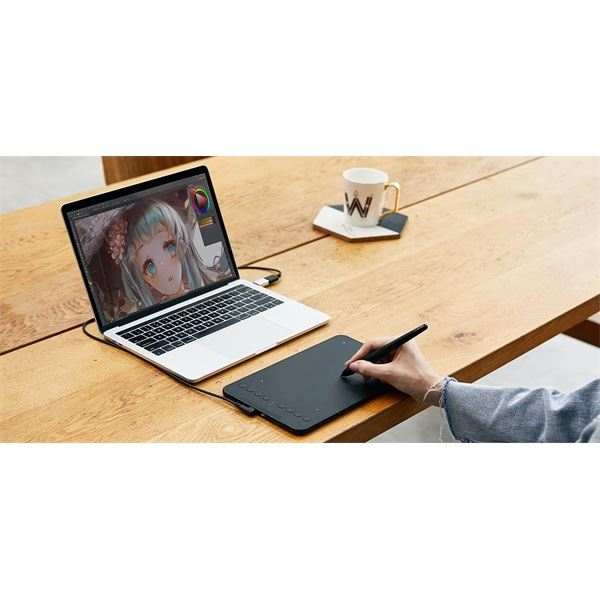 Tableta grafica XP-PEN Deco Mini7W, 7x4.37", Tilt, OTG + Android, Wi-Fi + USB Type-C, 8192 niveluri presiune, include 10 varfuri de rezerva