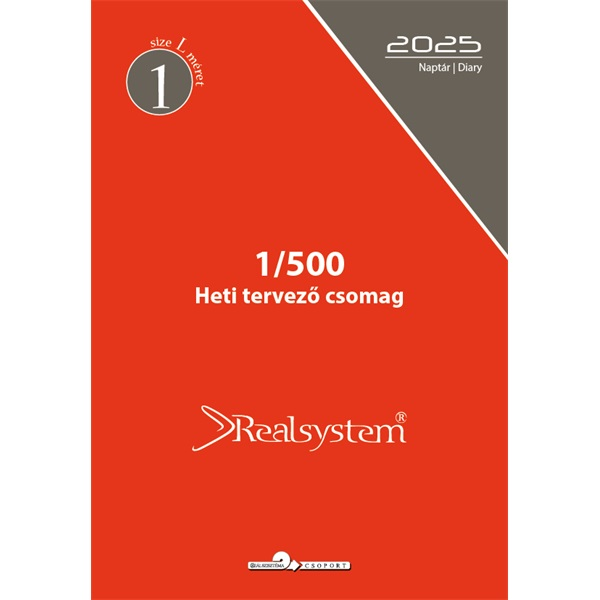 Realsystem 1/500 éves heti beosztású gyűrűs naptár kiegészítő (1500-00)