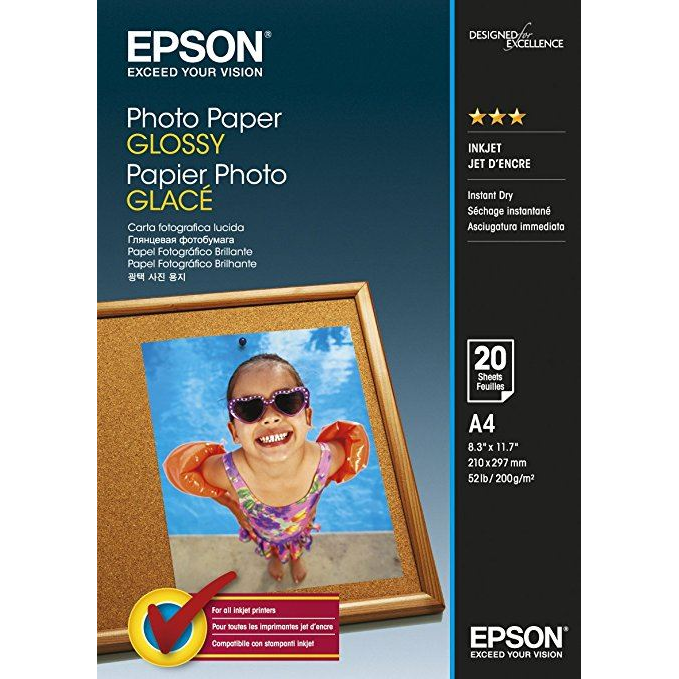 Epson Photo Paper Glossy fotopapír Bílá Lesk (C13S042538)