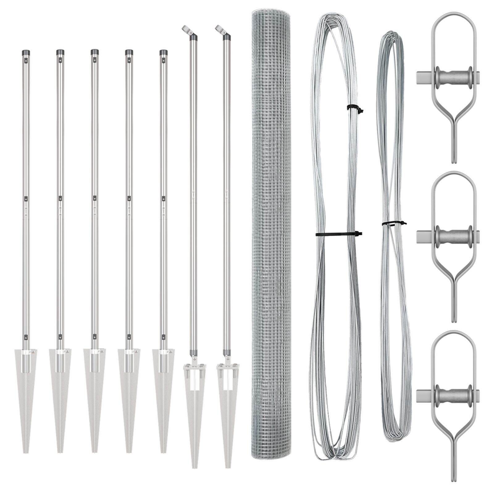 Kerítésoszlop Készlet 2 db Horganyzott acél 10 x 1.5 m Tartós (3351940)