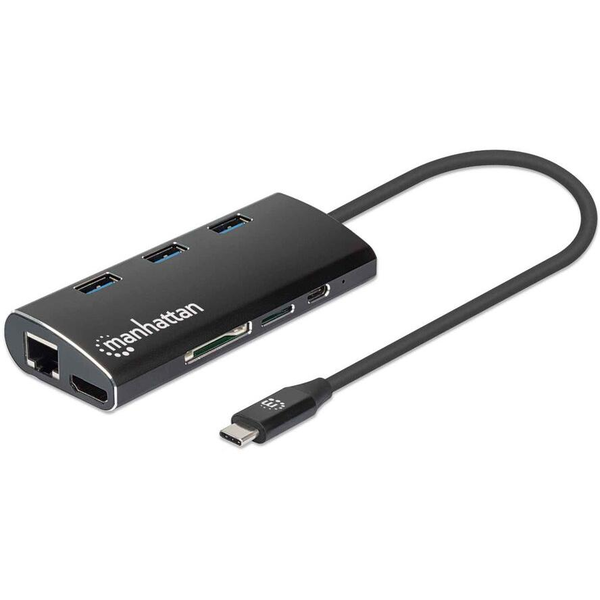 Manhattan 152440 dockingstation USB Type-C Sort