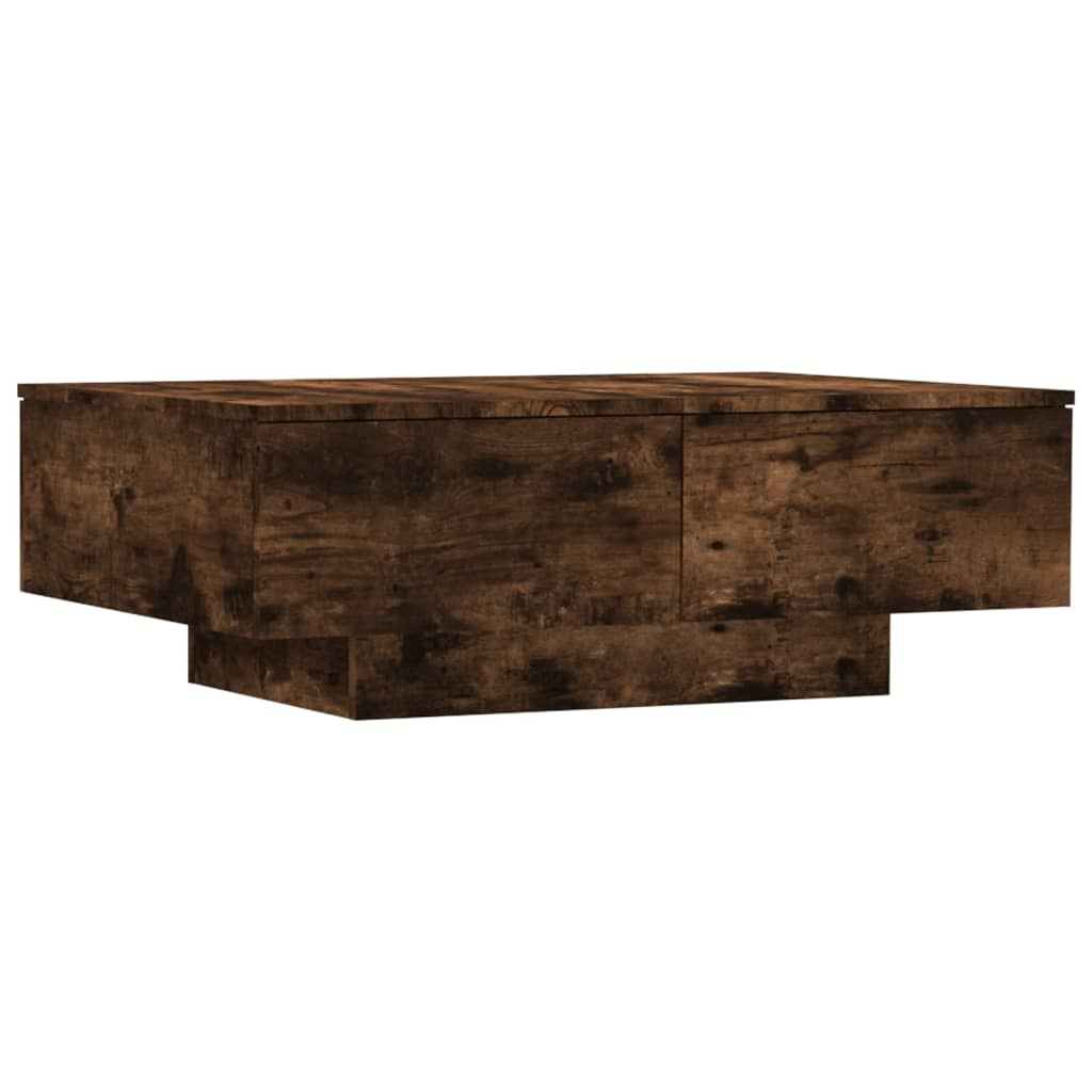 füstös tölgy színű szerelt fa dohányzóasztal 90 x 60 x 31 cm (815195)