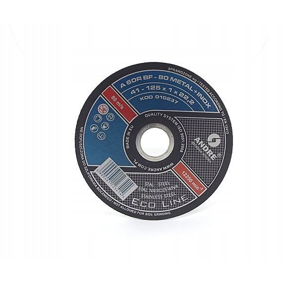 Andre TARCZA DO METALU 230 x 2,0mm METAL/INOX ECO* LINE A36RBF