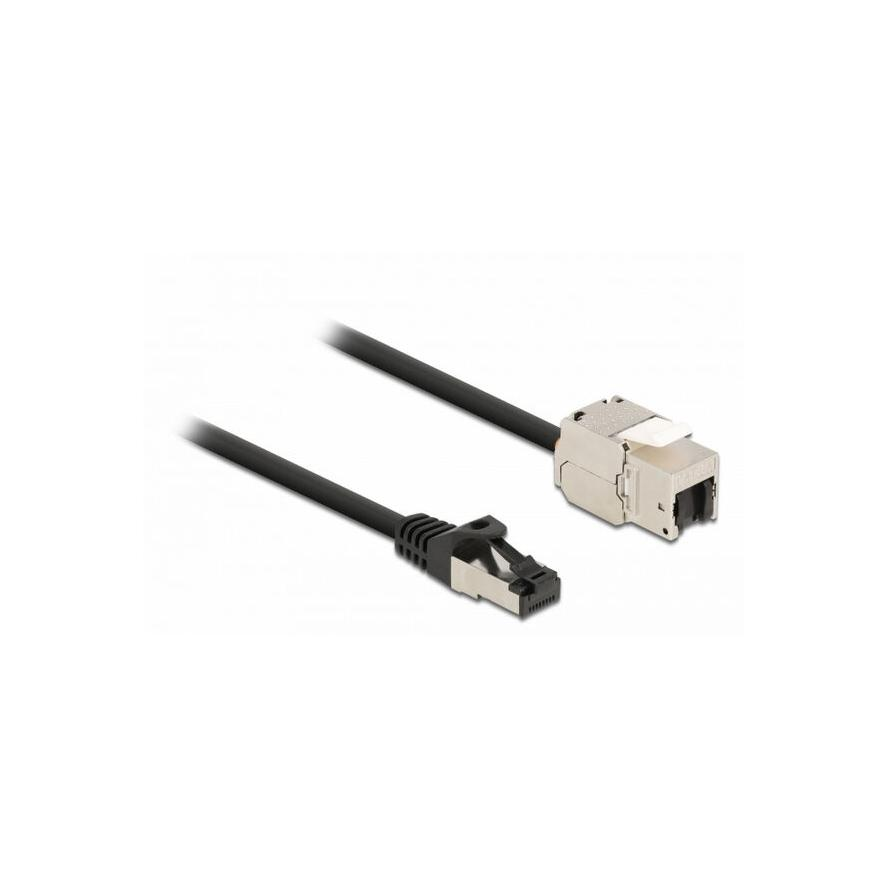 Delock 87027 1m Cat.6A RJ45 apa - Keystone modulos RJ45 anya kábel (87027)