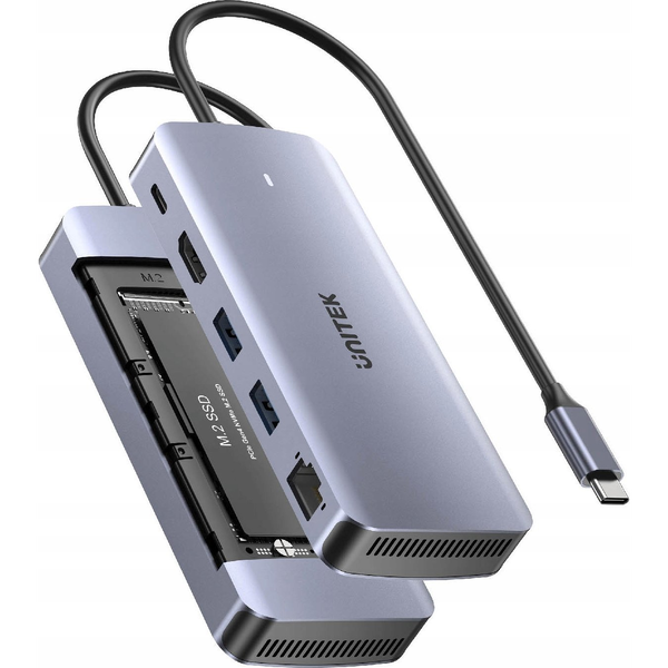 Unitek D1120A01 USB-C хъб, 10 Gbps, M.2 корпус, HDMI